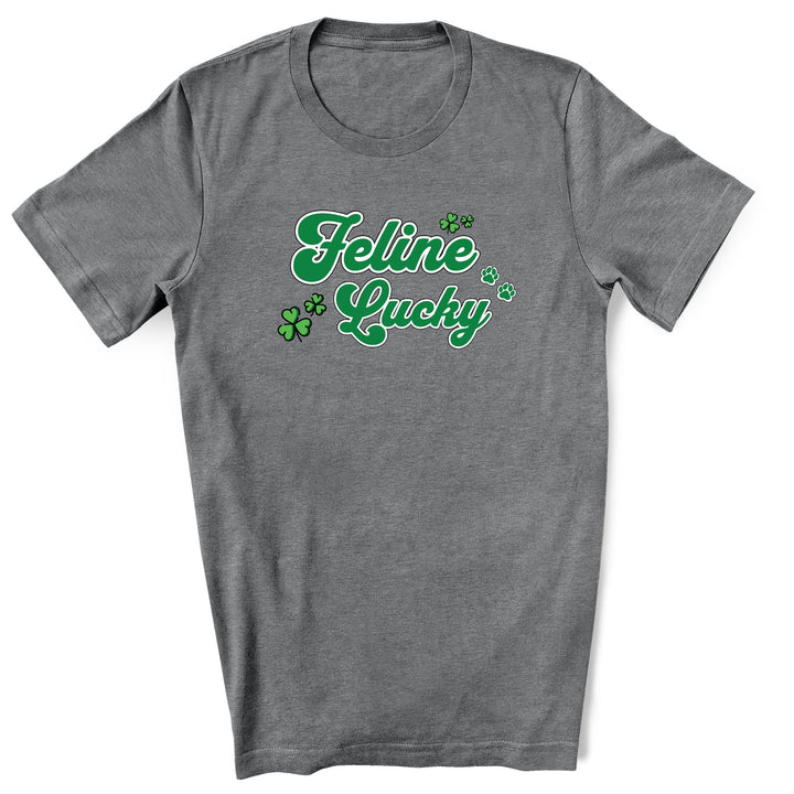 Feline Lucky | Shirt for Cat Lovers | St. Patrick's Day