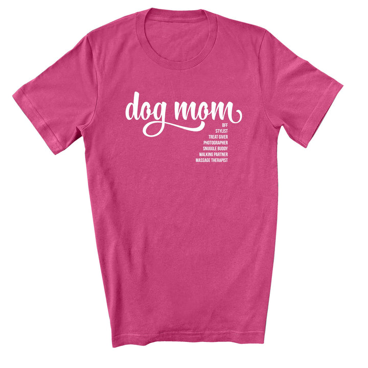 Fun dog mom t-shirt from Luv the Paw - Heather Raspberry