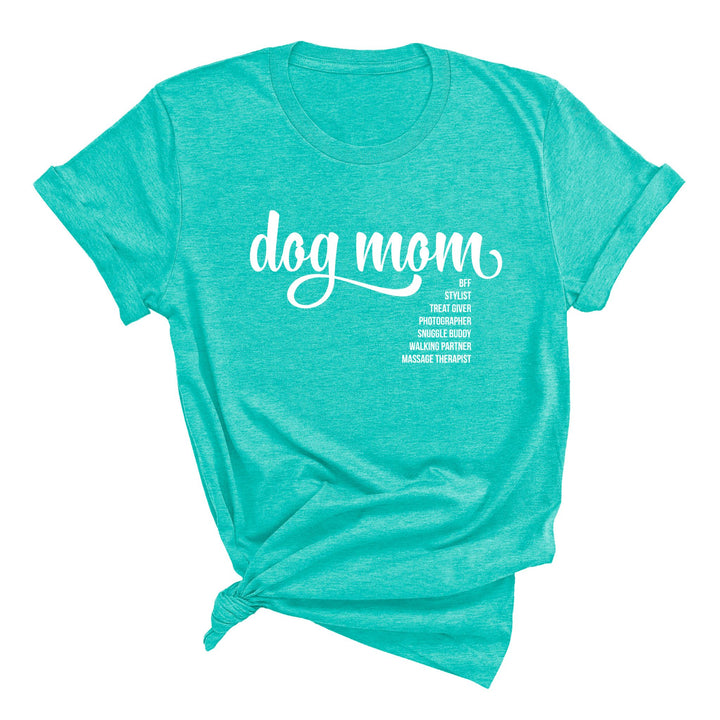 Cute dog mom t-shirt - heather sea green - Luv the Paw