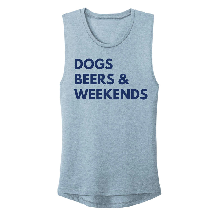 Dogs Beers and Weekends - Women's Muscle Tank
