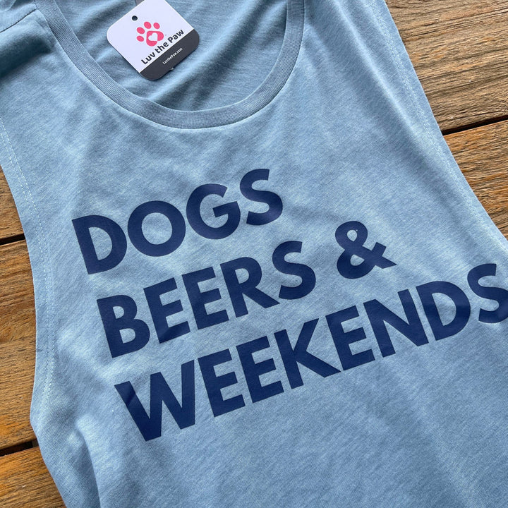 Dogs Beers and Weekends - Women's Muscle Tank
