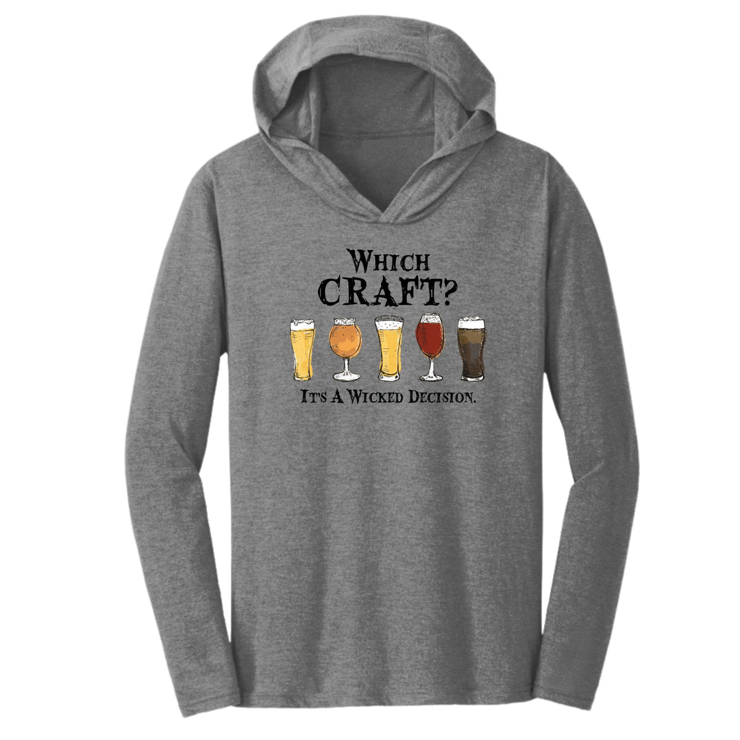 Funny Halloween and Beer Hoodie - Which Craft from Luv the Paw - grey frost