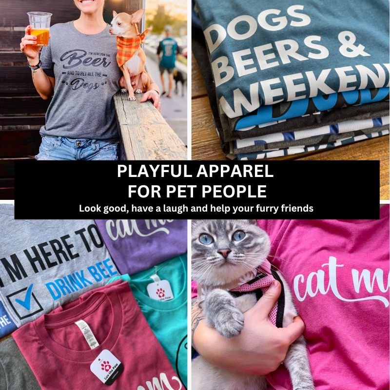 Luv the Paw tees and apparel for Pet Lovers and Fun Seekers