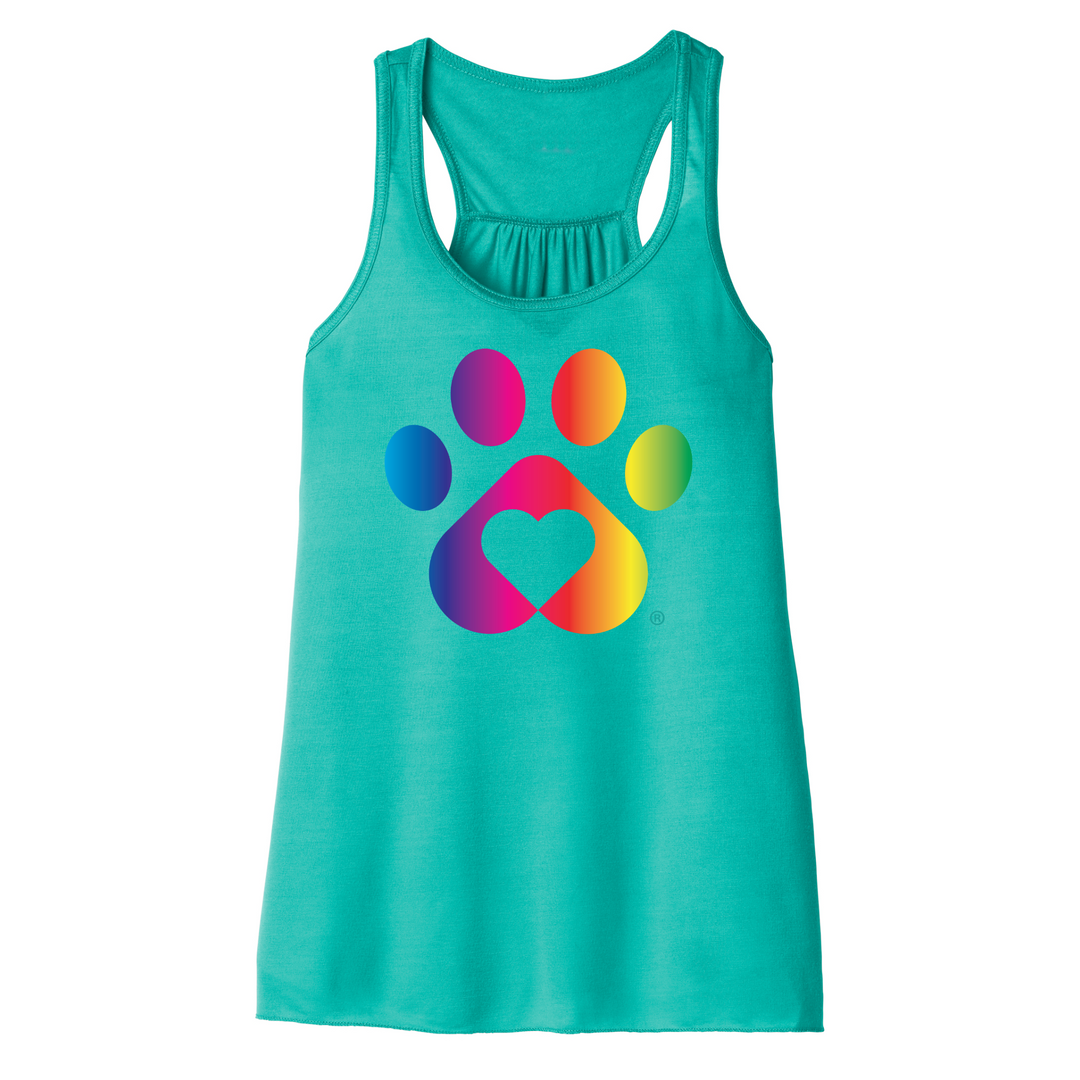 Rainbow Paw Print Women's Tank Top