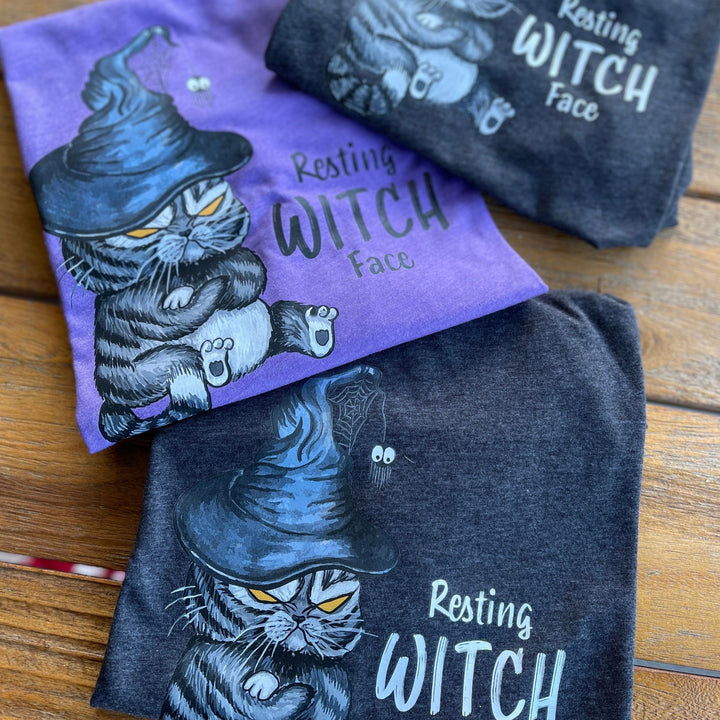 Resting Witch Face | Halloween Cat Shirt