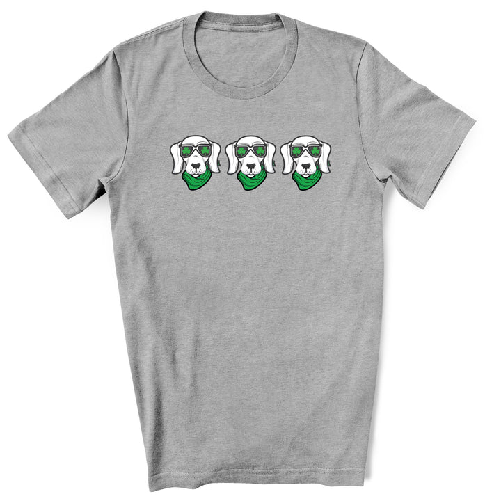 Triple Dog Shamrocks - St. Patrick's Day Tshirt