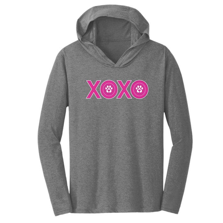 XOXO Paw Print Heart Lightweight Hoodie - A Hug for Your Style