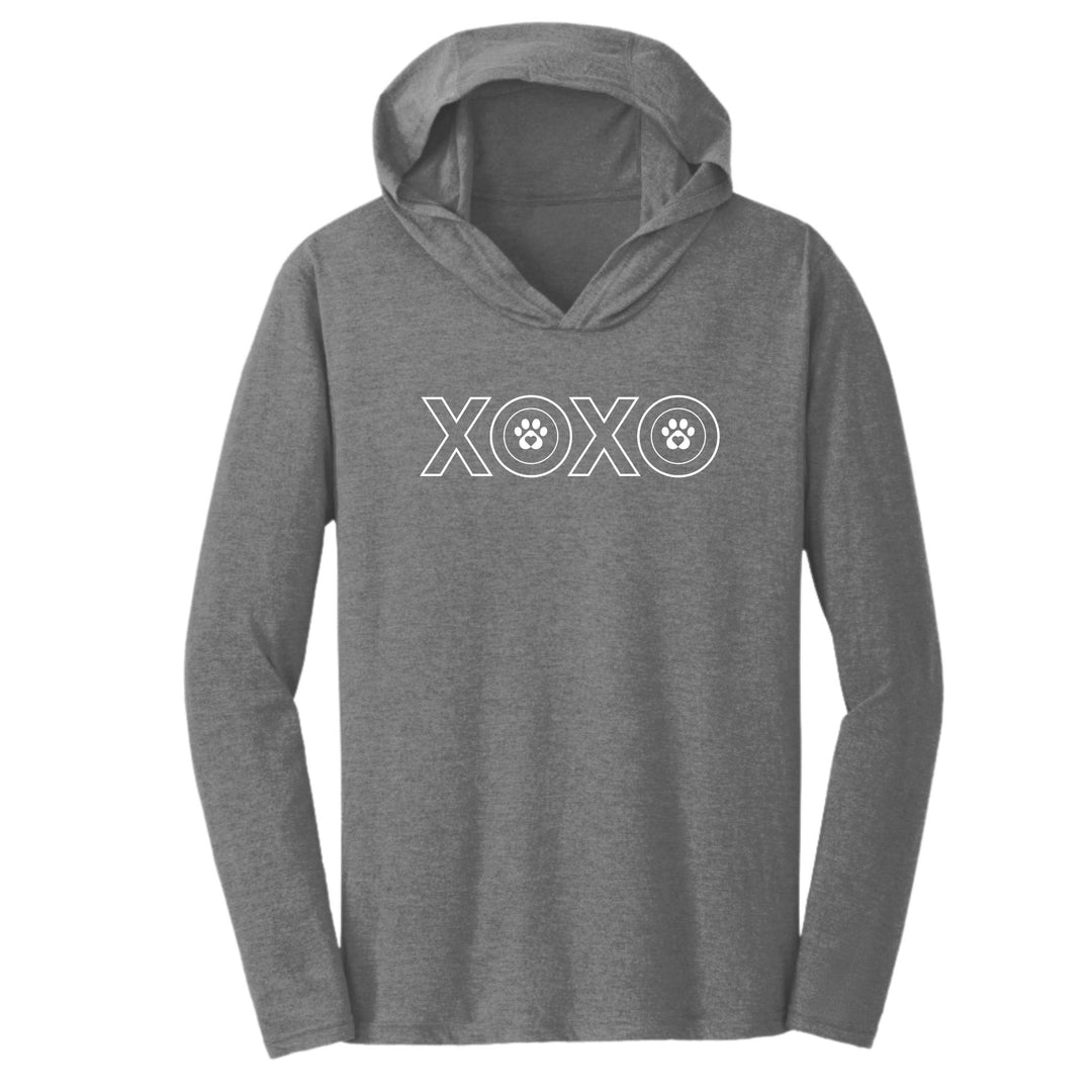 XOXO Paw Print Heart Lightweight Hoodie - A Hug for Your Style