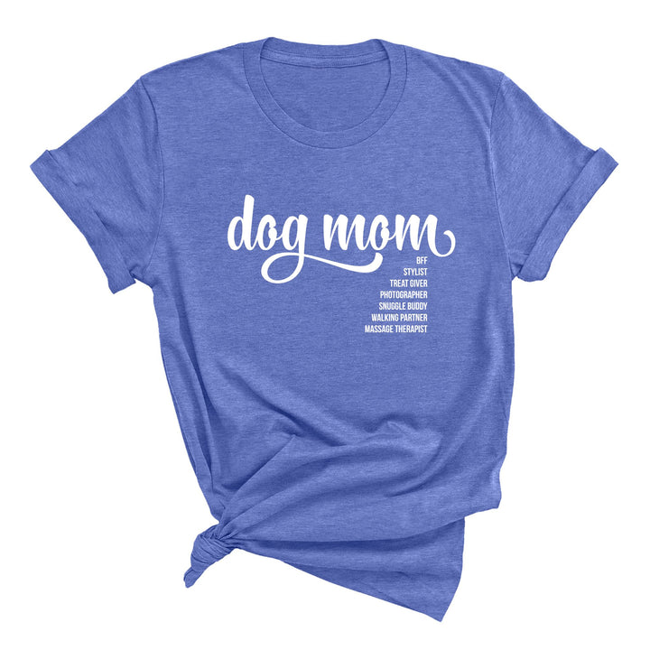 Dog Mom shirt - heather columbia from Luv the Paw