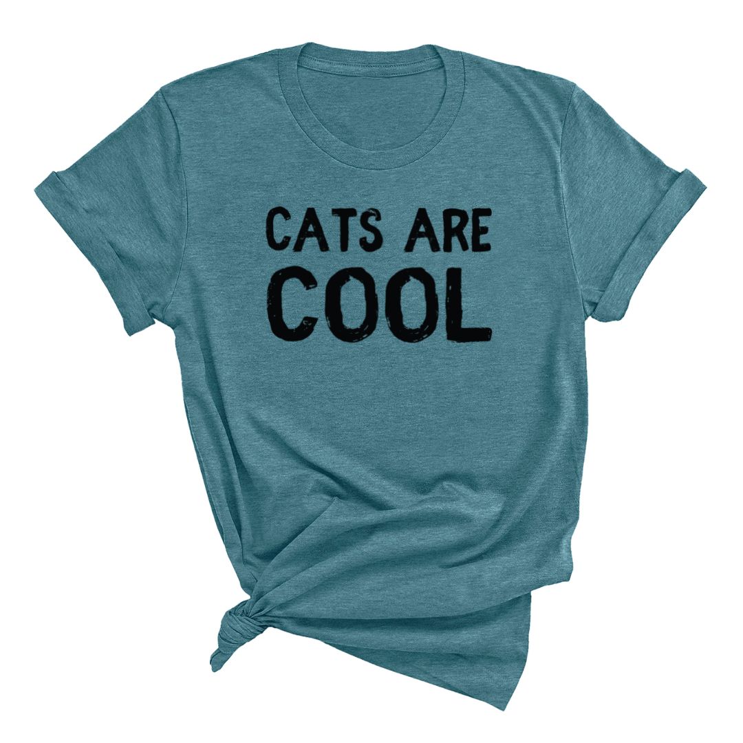 Cats are cool - Cats are cool - unisex t-shirt for cat owners - heather teal