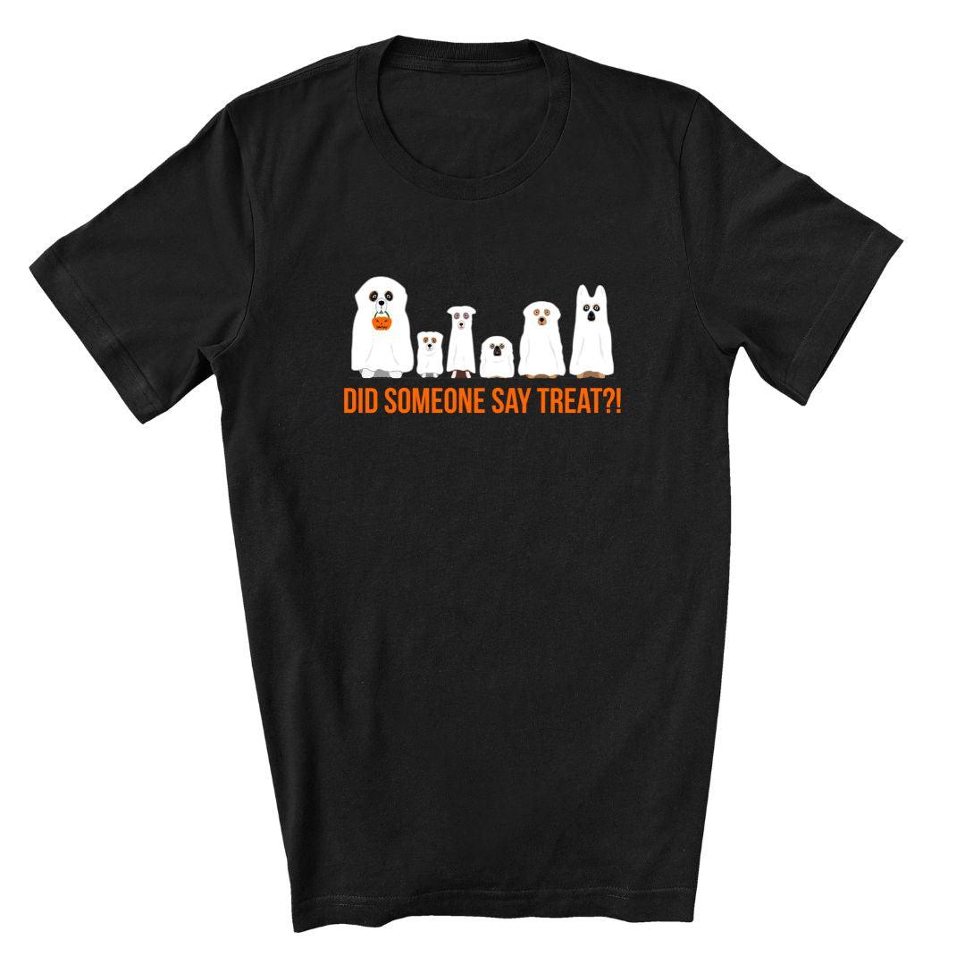Did Someone Say Treat? A fun Halloween t-shirt in black for dog lovers - Luv the Paw