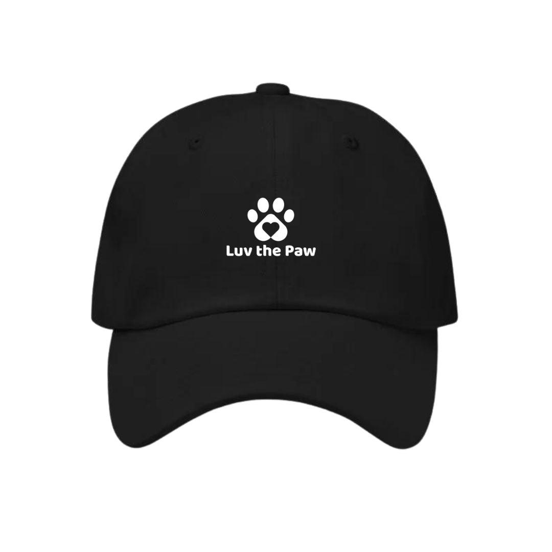 Classic Dad Hat in Black with Luv the Paw