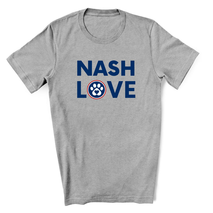 Nash Love - Tshirt with Paw Print - athletic grey - from Luv the Paw