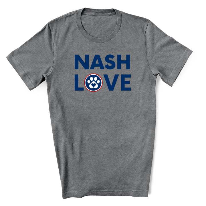 Nash Love - Tshirt with Paw Print - deep heather Red from Luv the Paw